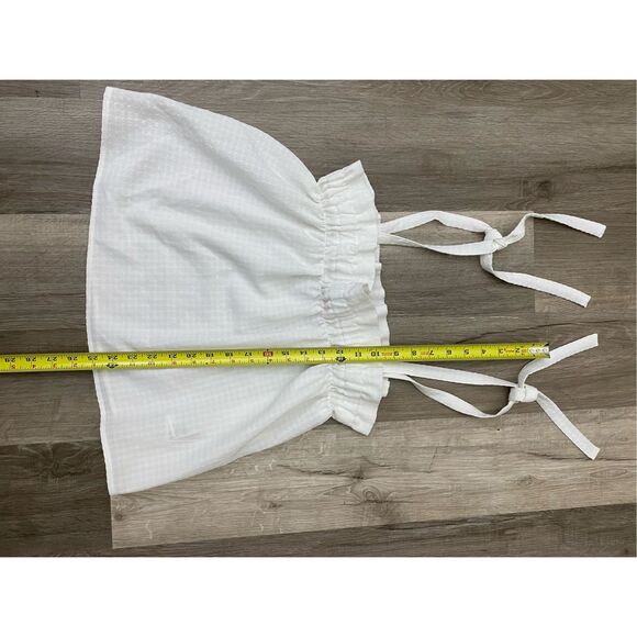H&M White Seersucker Top, Strappy Shirt, Size Small - Picture 2 of 11